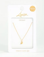 Gold Plated Sterling Silver Mini Heart Necklace