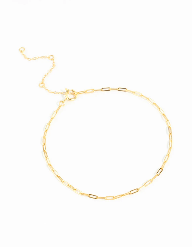 Gold Plated Sterling Silver Open Link Bracelet