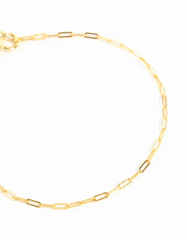 Gold Plated Sterling Silver Open Link Bracelet