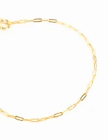 Gold Plated Sterling Silver Open Link Bracelet