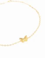 Gold Plated Sterling Silver Butterfly Bracelet