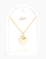 Gold Plated Heart Locket Necklace