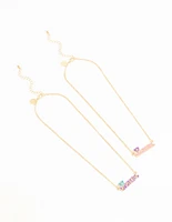 Kids Gold Sisters BFF Necklace