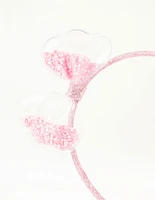 Kids Pink Sequin Shaker Bow Headband