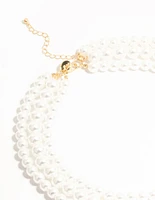 Pearl Short Gold Necklace