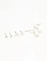 Silver Diamante Celestial 3-Pack Earrings