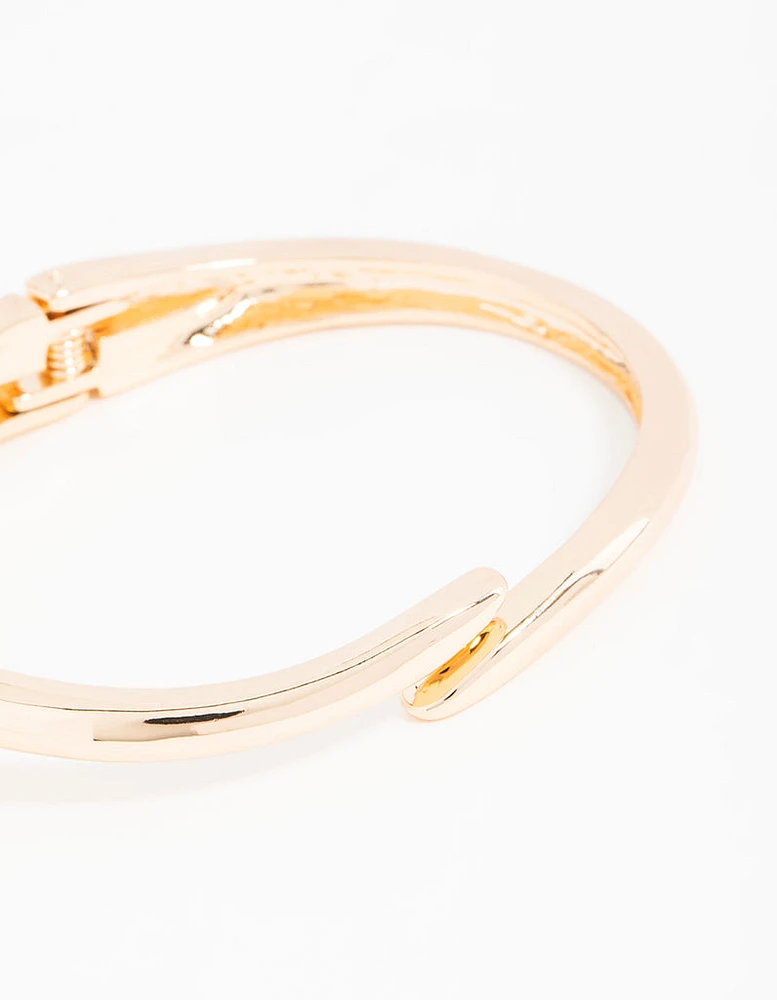 Gold Wrapped Open Bangle