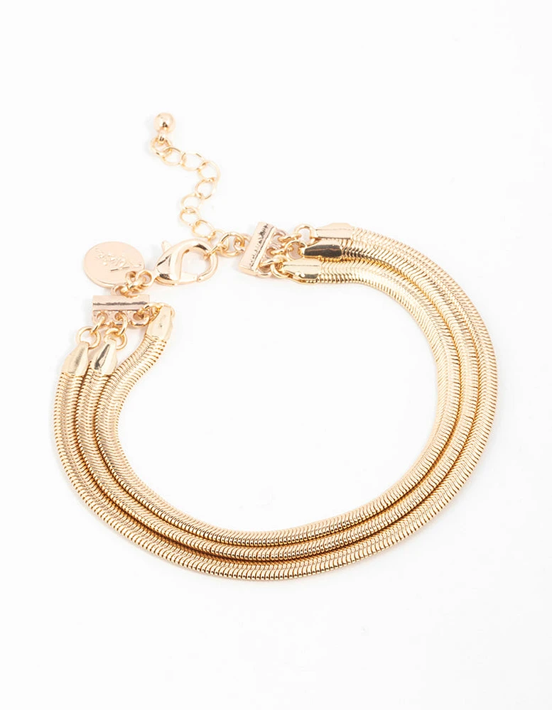 Gold Layered Snake Chain Bracelet