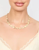 Gold Plated Oval Link Necklace