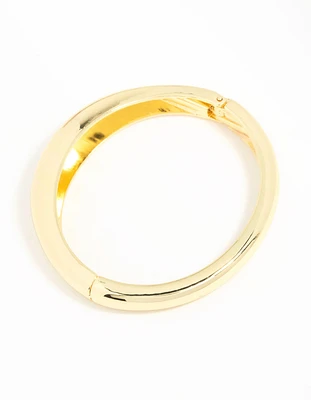 Gold Plated Bold Hinge Bangle