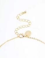 Gold Plated Alternating Small & Medium Flower Necklace