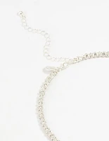 Gold Plated Diamante Fireball Bracelet Chain Necklace