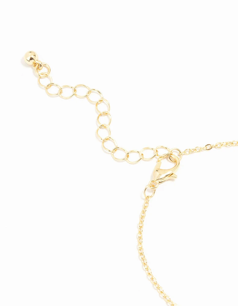 Gold Plated Trio Clover Bracelet