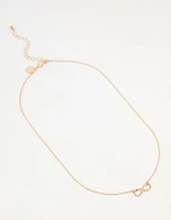 Gold Diamante Infinity Necklace