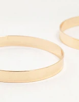 Gold Flat Bangles 2-Pack