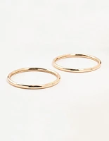 Gold Smooth Bangles 2-Pack