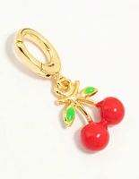 Gold Plated Cherry Charm