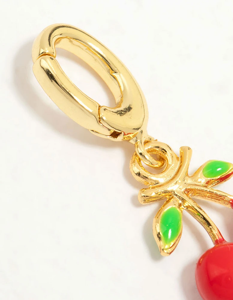 Gold Plated Cherry Charm