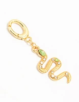 Gold Plated Snake Charm