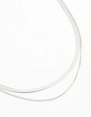 Waterproof Stainless Steel Chain Layered Necklace