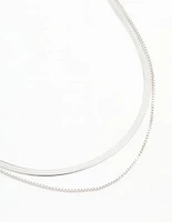 Waterproof Stainless Steel Chain Layered Necklace