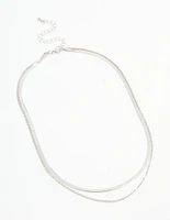 Waterproof Stainless Steel Chain Layered Necklace