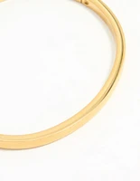 Waterproof Gold Plated Stainless Steel Solid Hinge Bangle