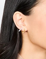 Gold Plated Surgical Steel Hoop Earrings 2-Pack