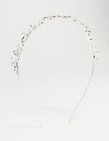 Silver Winding Leaves Headband