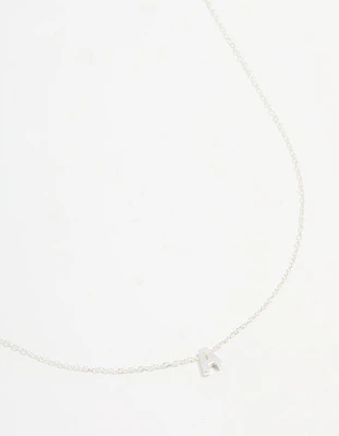 Sterling Silver Initial A Necklace