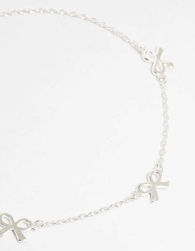 Sterling Silver Bow Bracelet