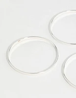 Silver Basic Bangles 3-Pack