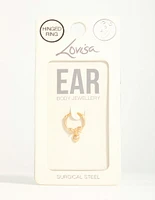 Gold Plated Surgical Steel Heart Ear Clicker