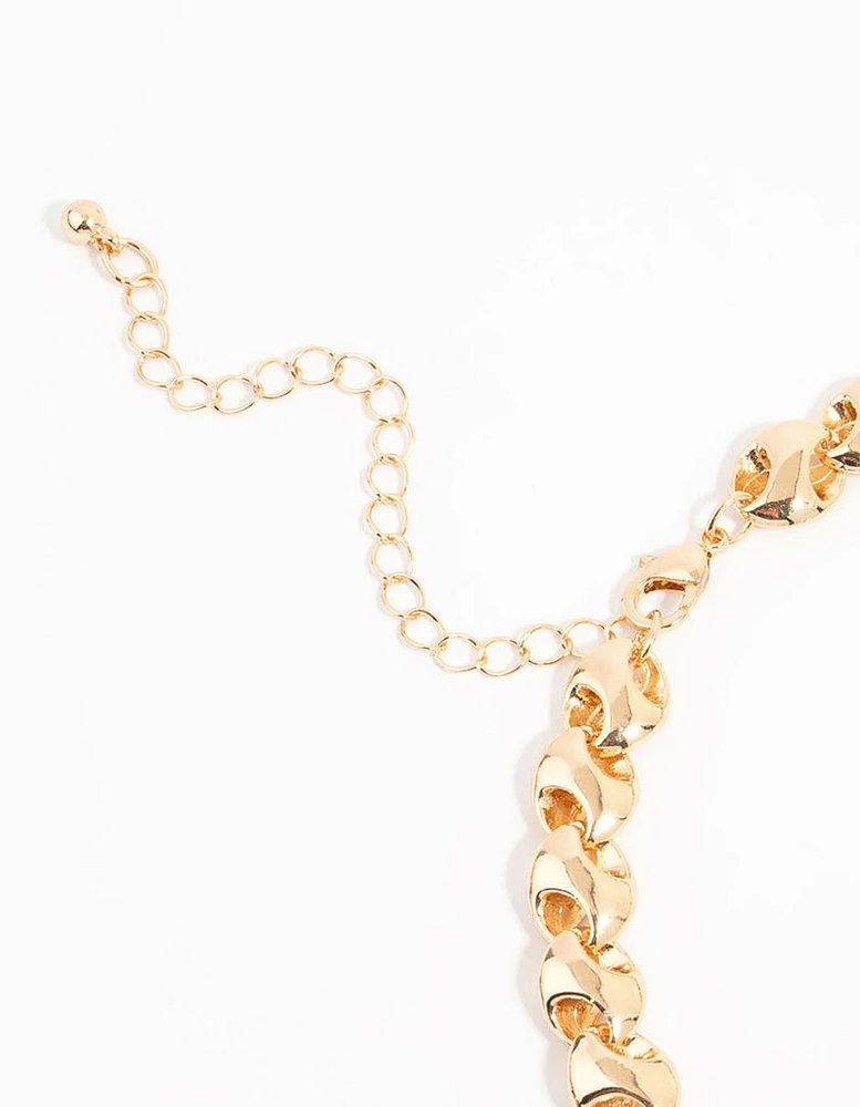 Gold Chain Choker Necklace