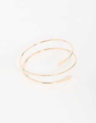 Gold Harmered Arm Cuff