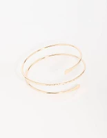 Gold Harmered Arm Cuff