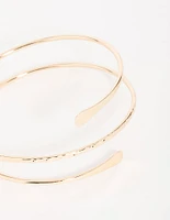 Gold Harmered Arm Cuff