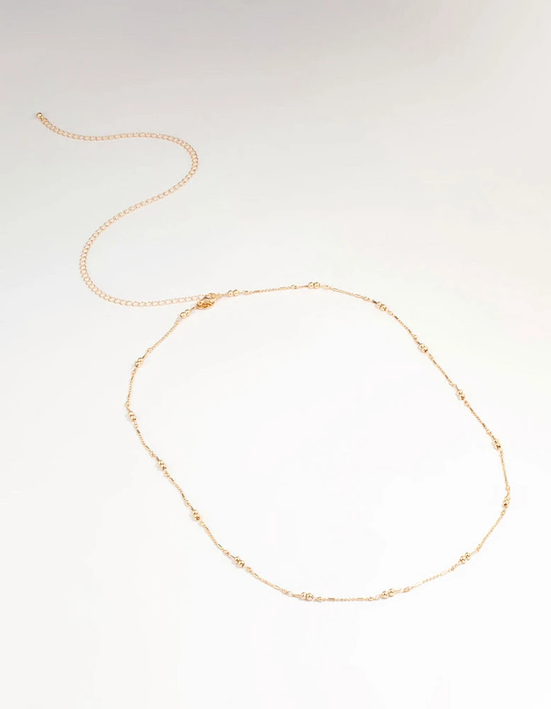 Gold Ball Fine Waist Chain