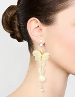 Acrylic Flower Large Drop Earrings