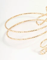 Gold Molten Twisted Arm Cuff