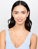 Gold Plated Cubic Zirconia Mini Pear Cluster Necklace