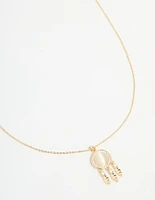 Gold Plated Dream Catcher Necklace