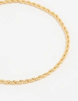 Gold Plated Simple Rope Toggle Bracelet