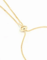 Gold Plated Pearl Flower Toggle Bracelet