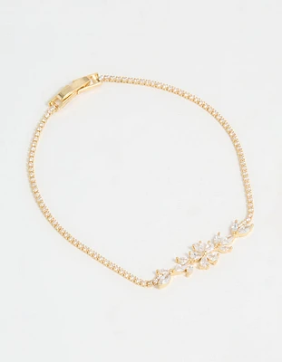 Gold Plated Flower Cupchain Bracelet