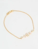 Gold Plated Flower Cupchain Bracelet