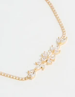 Gold Plated Flower Cupchain Bracelet