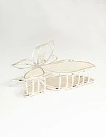 Silver Acrylic Butterfly Claw Clip