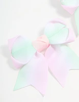 Kids Pastel Fabric Classic Bow Clips 2-Pack