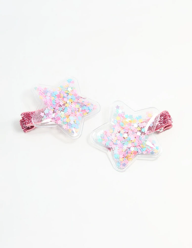 Kids Star Shaker Hair Clips 2-Pack